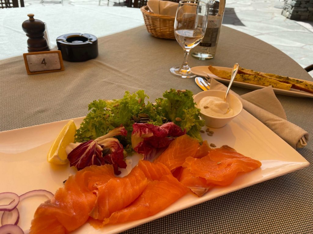 Ristorante Al Boscoのスモークサーモンランチ