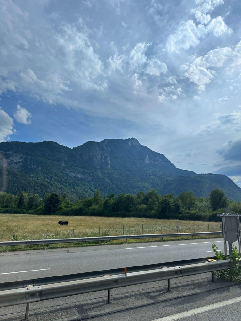 地元そっくりのアルプスの景色