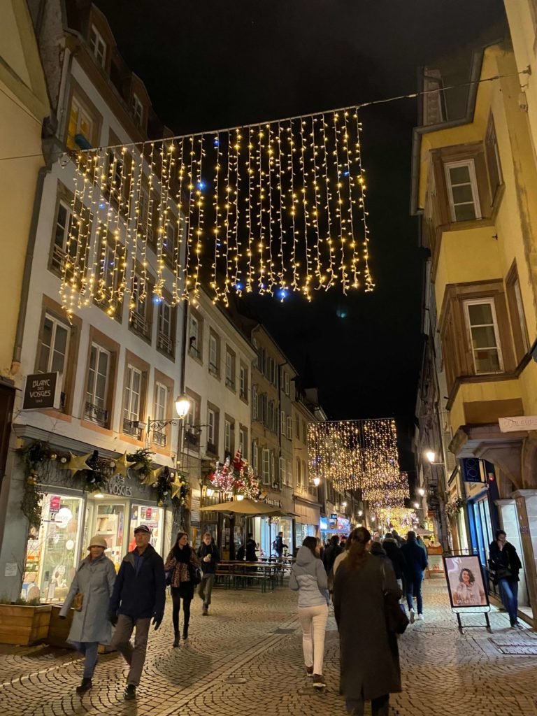 ストラスブールの夜の街並み