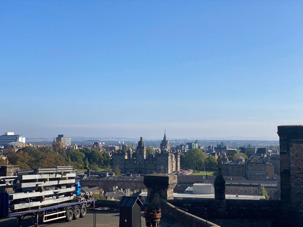 エディンバラ城からの市内の展望