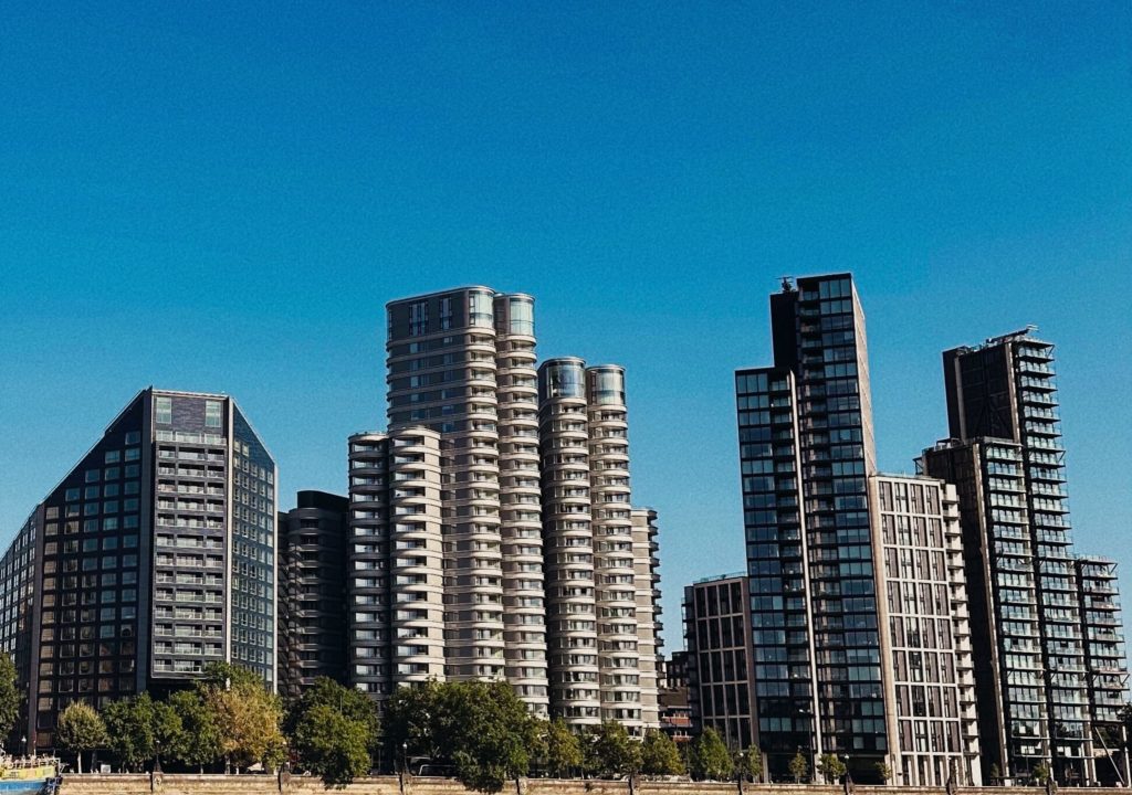 カナリーワーフのビル群